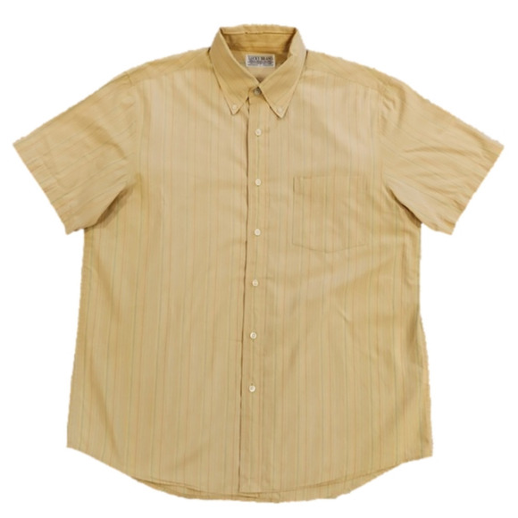 Lucky Brand Yellow Striped Button-Up Shirt - Picture 1 of 8